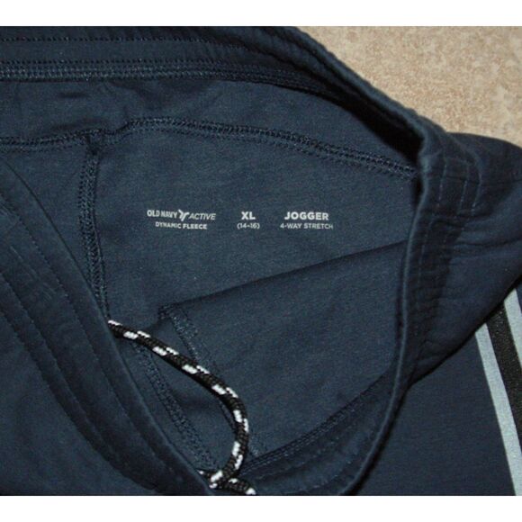 Boys Sz XL (14-16) Navy Blue Pull On Athletic Jogger Pants OLD NAVY ACTIVE - Picture 3 of 3